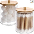 Hipiwe 2 Packs Acrylic Qtip Holder Clear Bathroom Dispenser by Hipiwe