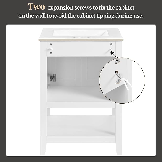 Yaheetech 24" Modern Bathroom Vanity - Image 6