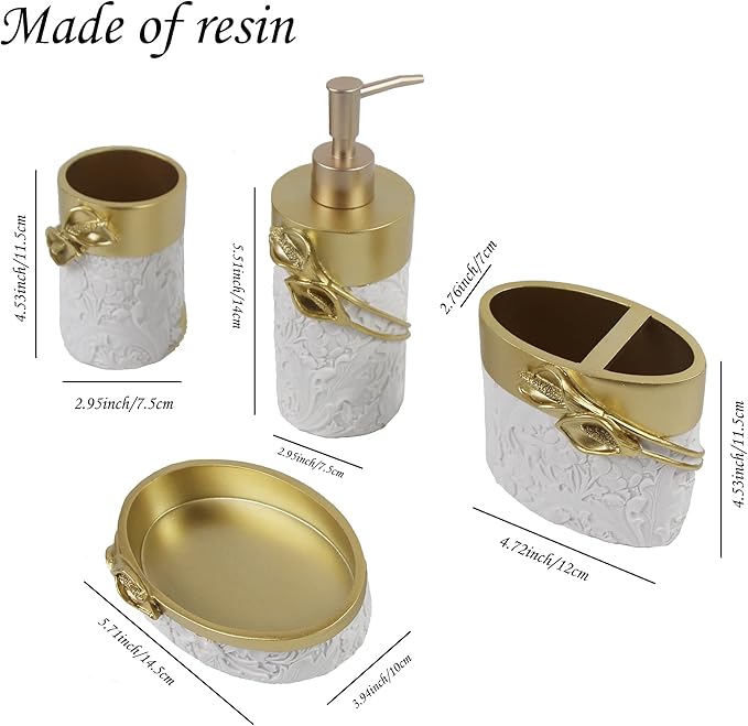 Hymmah Bathroom Accessories Set, Farmhouse Bathroom Decor, Contain Toothbrush - Image 2