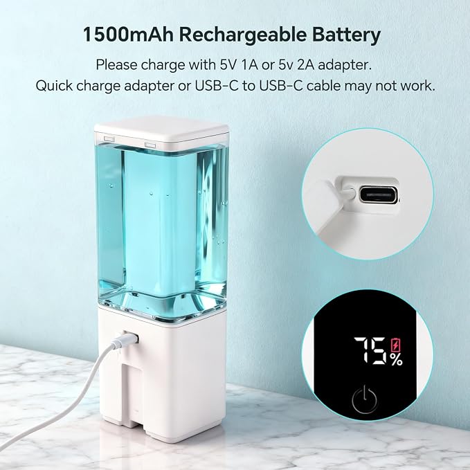 LAOPAO Automatic Soap Dispenser Wall Mount Rechargeable Liquid Soap Pump - Image 4