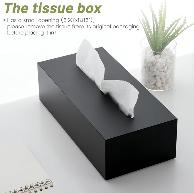 SANRUI Acrylic Facial Tissue Box Cover Holder - Image 6
