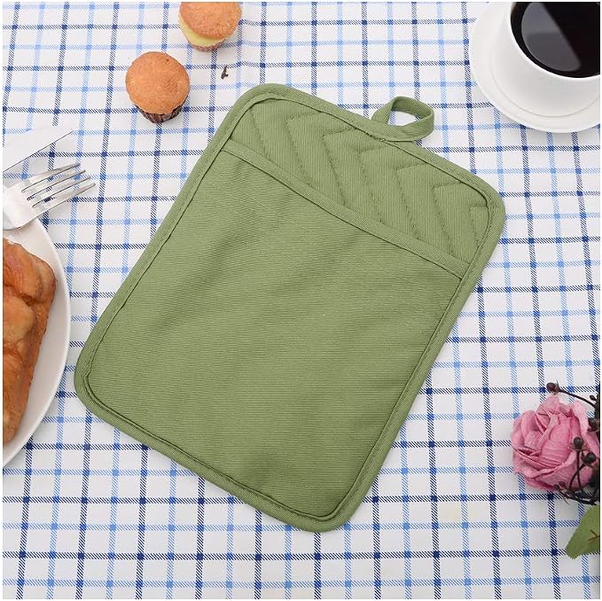 Anyi Heat Resistant Pot Holders, Cotton Hot Pads - Image 6