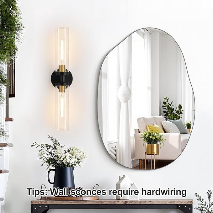 Black and Gold Wall Sconce, Bathroom Sconces Wall Lighting - Image 6