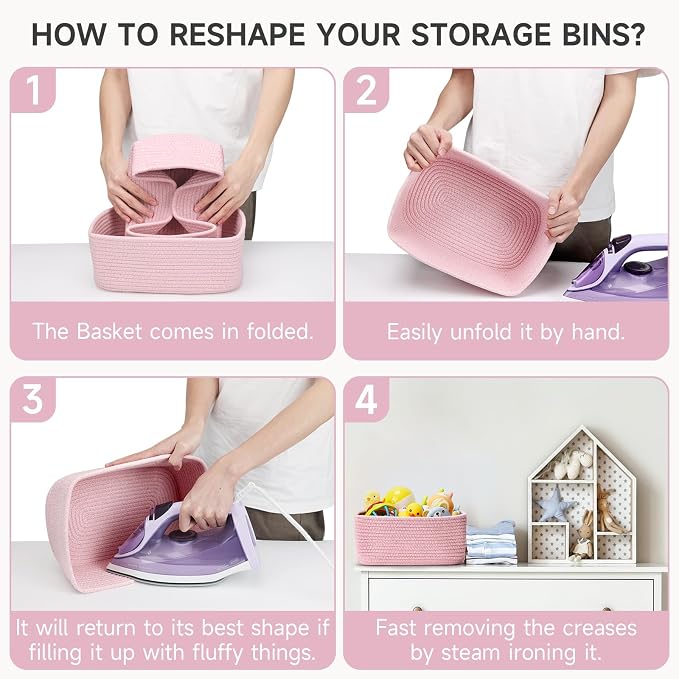 Shelf Baskets for Organizing | Storage Basket for Shelves | Small Woven Baskets - Image 8