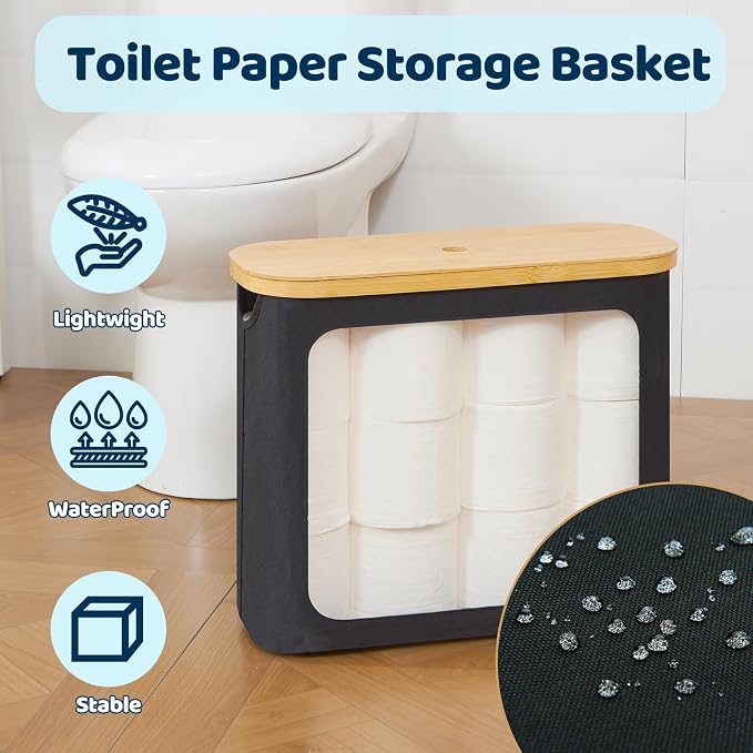 Toilet Paper Storage for 12 Rolls, Toilet Paper Basket - Image 4