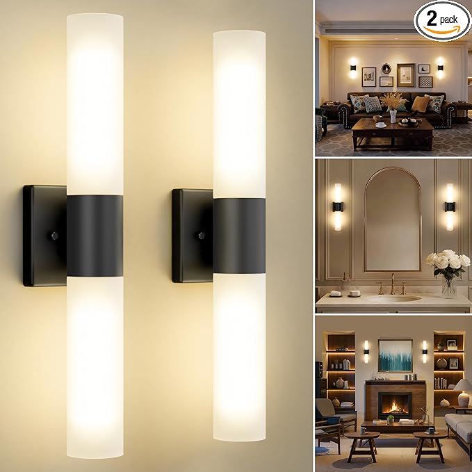 Kalium Bathroom Wall Sconces Set of Two, 21 Inch Modern Vanity Lights by Kalium