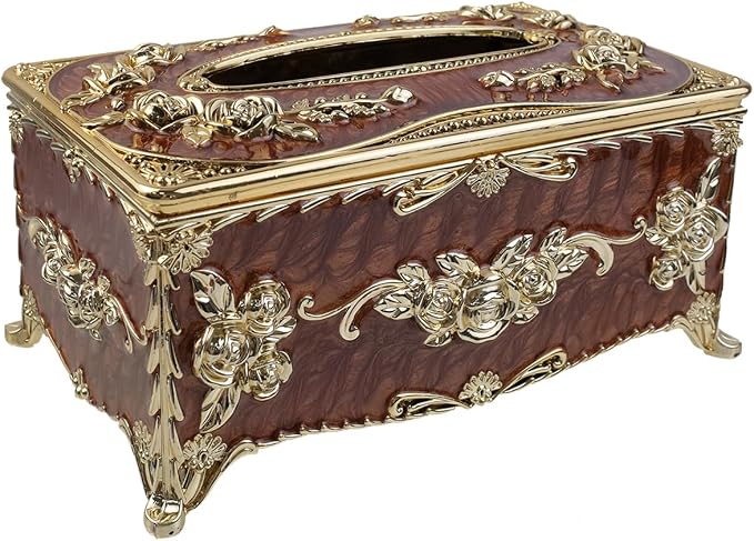 Geesatis Tissue Box Cover, Rectangle Tissue Box Holder, Rectangular Napkin - Image 2
