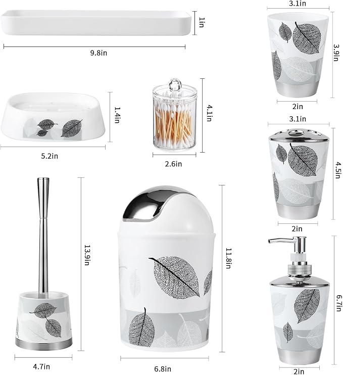 8 Piece Grey Bathroom Sets - Image 6