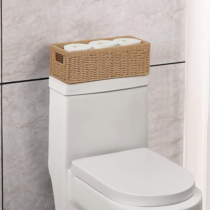 Vagusicc Wicker Storage Basket, Paper Rope Wicker Baskets - Image 3