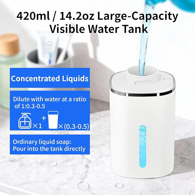 Automatic Liquid Soap Dispenser, Touchless Rechargeable Hand Soap Dispenser - Image 6