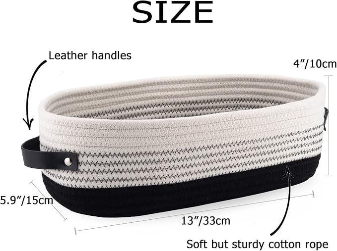 Cotton Rope Toilet Basket Bathroom Decor Baskets, Toilet Paper Holder Basket - Image 2