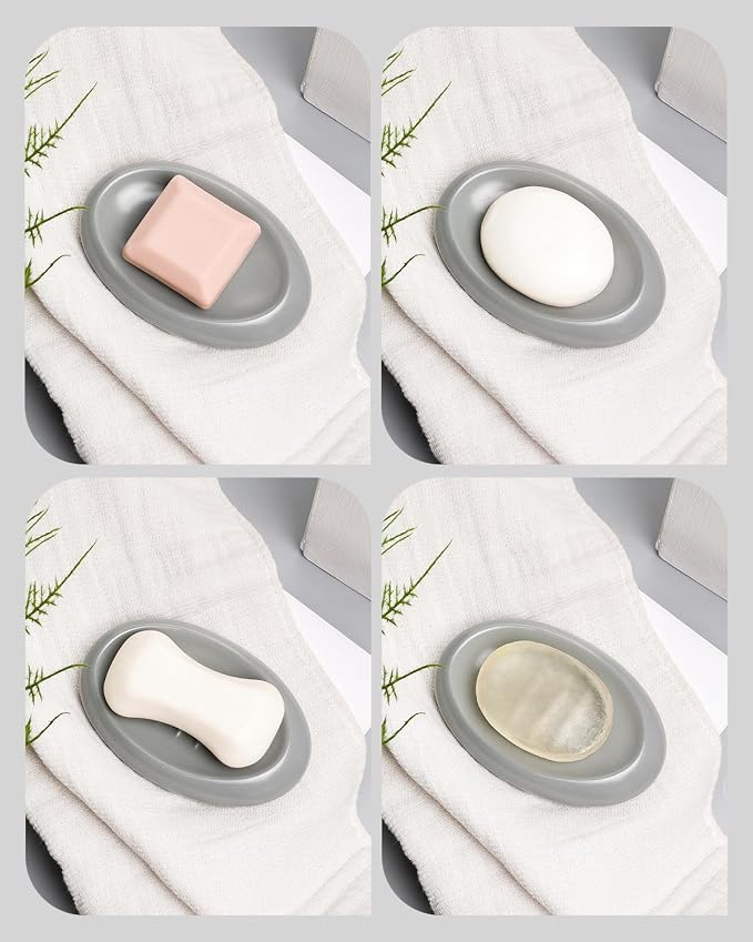 Bathroom Accessory Set 5PCS, Ceramic Bathroom Accessories Set, Irregular Shape - Image 4