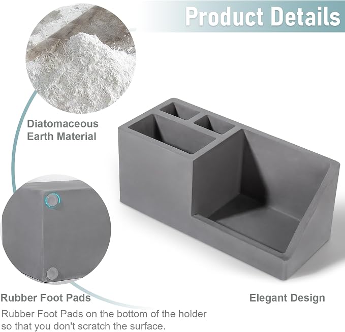 Diatomite Toothbrush Holders for Bathrooms, Quick Dry Electric Tooth Brush and - Image 5