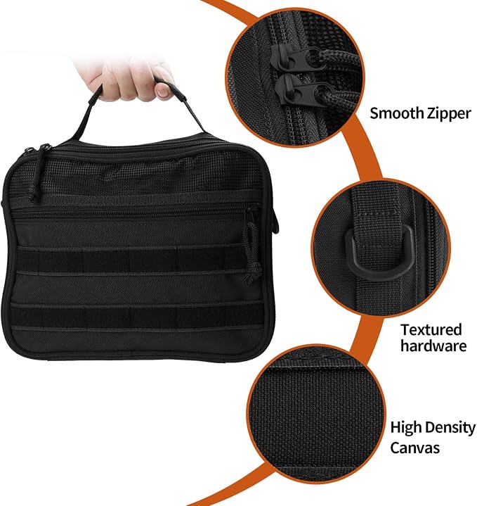 SMONT Toiletry Bag for Men Travel Toiletry Organizer Dopp Kit Travel Organizer - Image 5