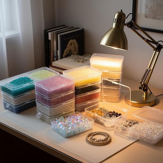 12 Pack Rectangular Clear Plastic Storage Containers Box - Image 5