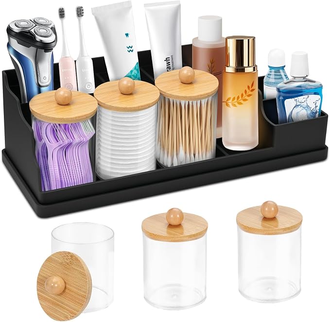 Bathroom Counter Organizer, Toothbrush and Toothpaste Holder by MSBRCH