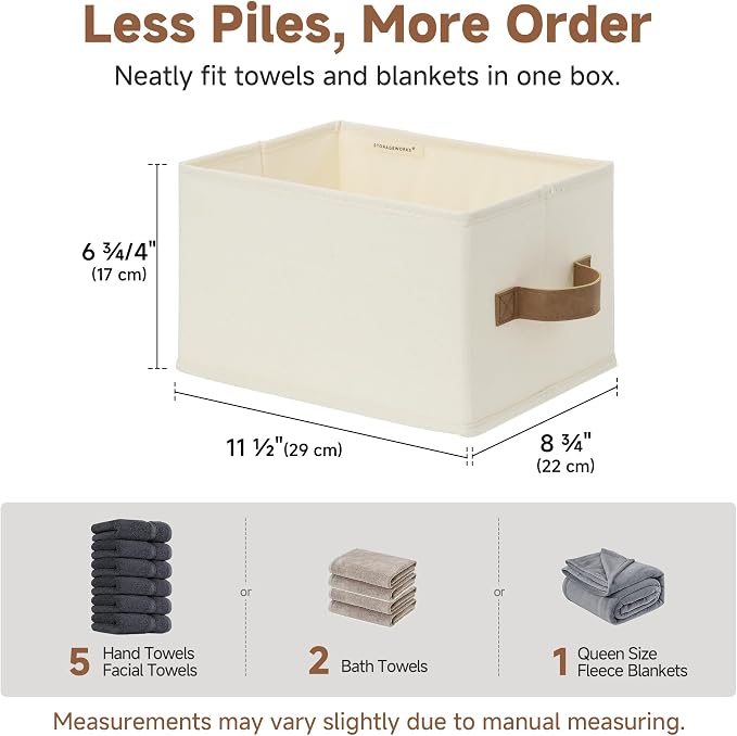 StorageWorks Closet Organizer Storage Baskets, Storage Bins - Image 3
