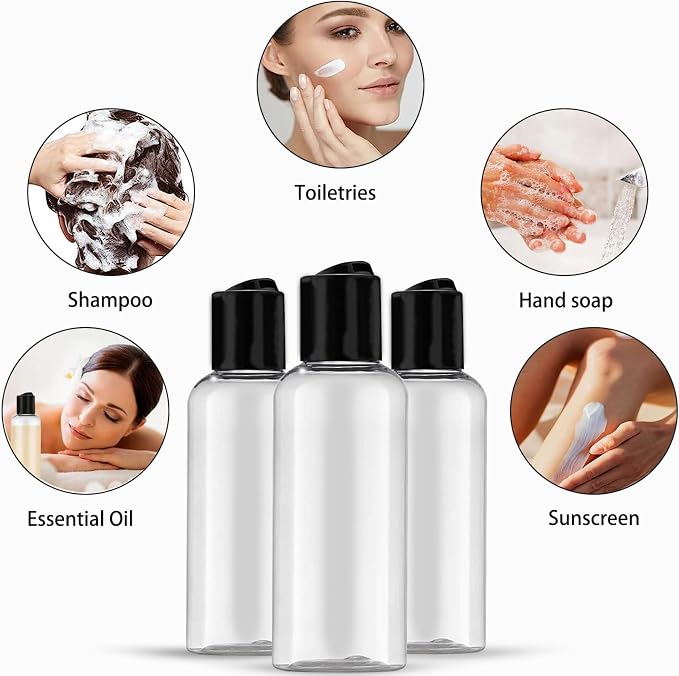 5 Pack 3.4 oz Travel Bottles for Toiletries TSA Approved Leakproof Plastic - Image 5