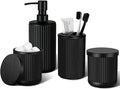 Matte Black Bathroom Accessories Set, Soap Dispenser, Toothbrush Holder by ALPIRIRAL