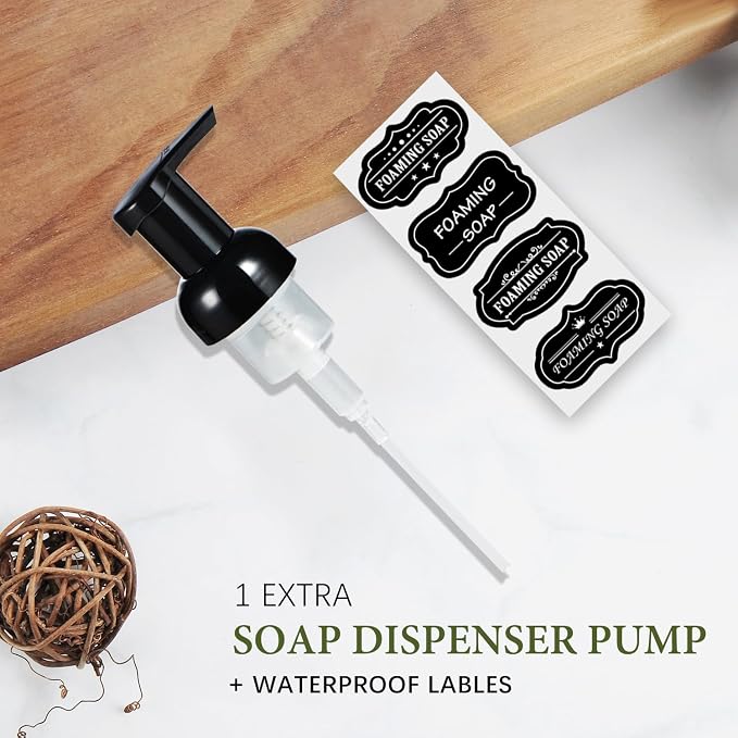 Amolliar Plastic Mason Jar Foaming Soap Dispenser - Image 4