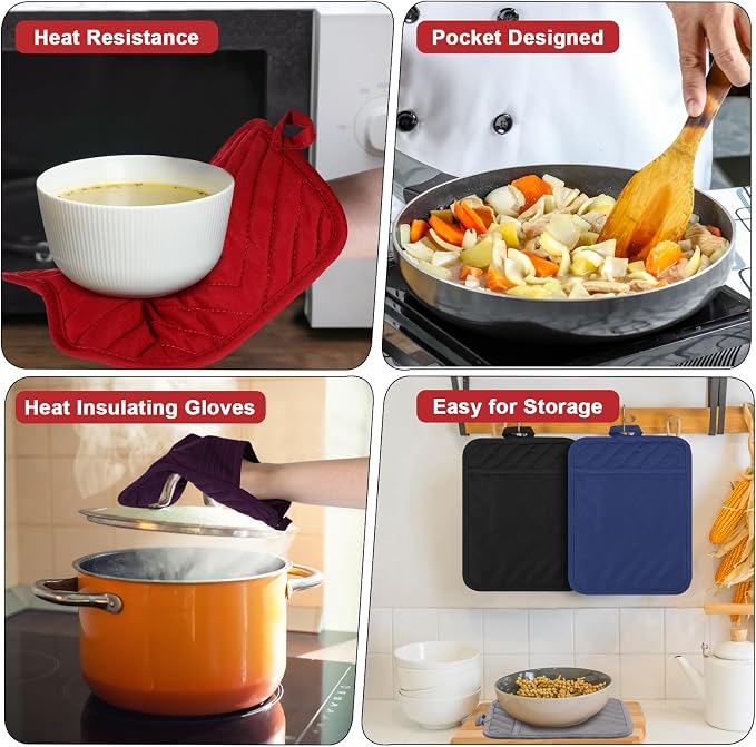 Zhehao 15 Pcs Cotton Pocket Pot Holders - Image 5