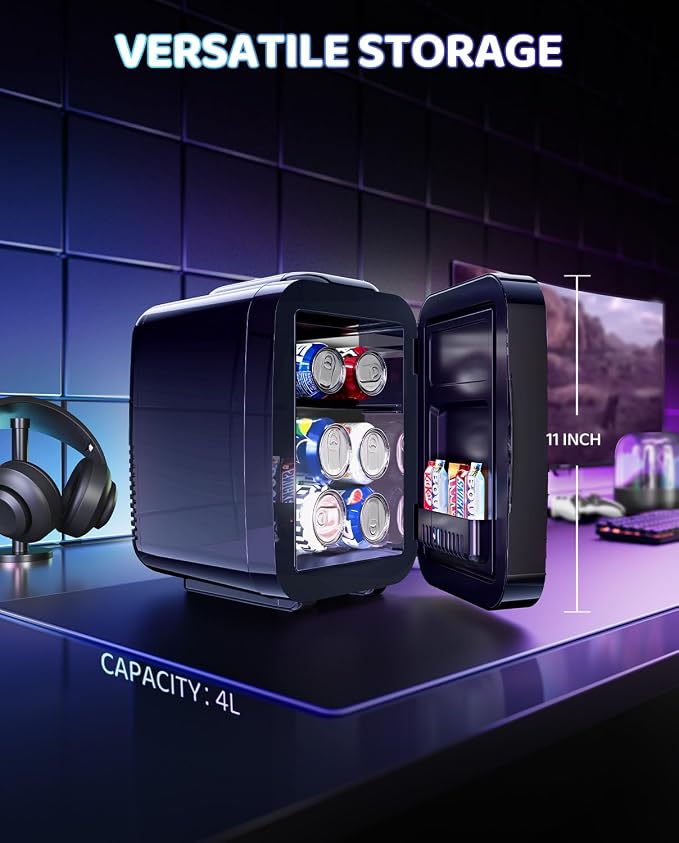 MF01C Mini Fridge, 7 Light Modes - Image 6