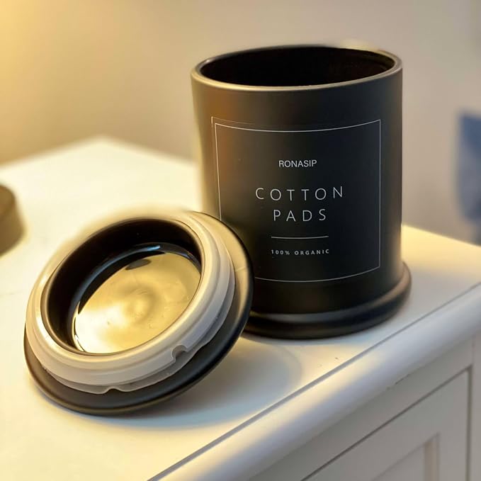 Qtip Holder & Cotton Pad Dispenser, Bathroom Organizer and Storage Canisters - Image 6