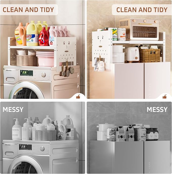 Adjustable Top Storage Shelf for Refrigerator or Washer, Dryer Countertop - Image 4