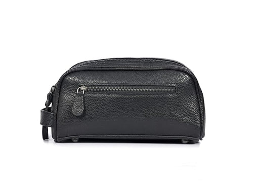 10" Premium Leather Toiletry Travel Pouch - Image 2