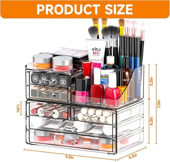 Cq acrylic Make Up Organizers for Vanity - Image 3