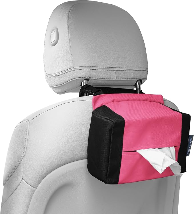 FH Group E-Z Travel Napkin Tissue Dispenser Holder fits Most Cars, and Vans Pink by FHGroup