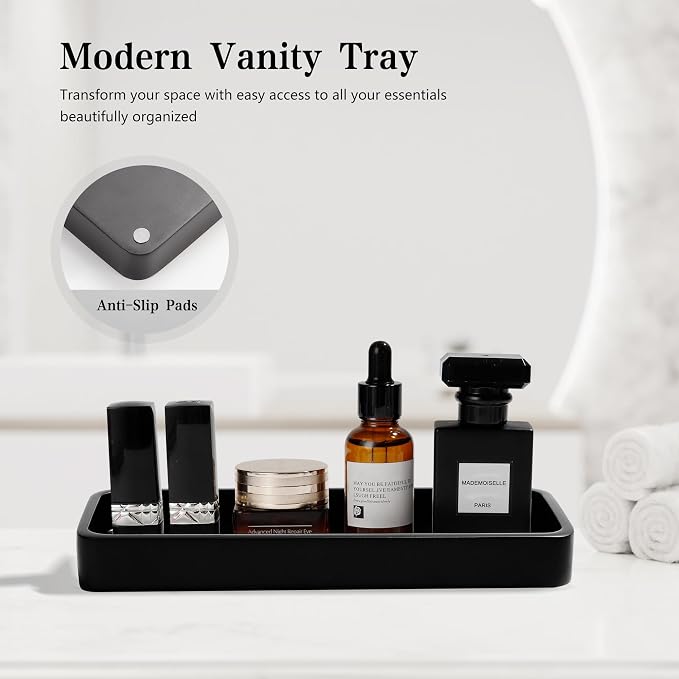 Bathroom Accessories Set, Soap Dispenser, Toothbrush Holder, Qtip Holder Set - Image 6
