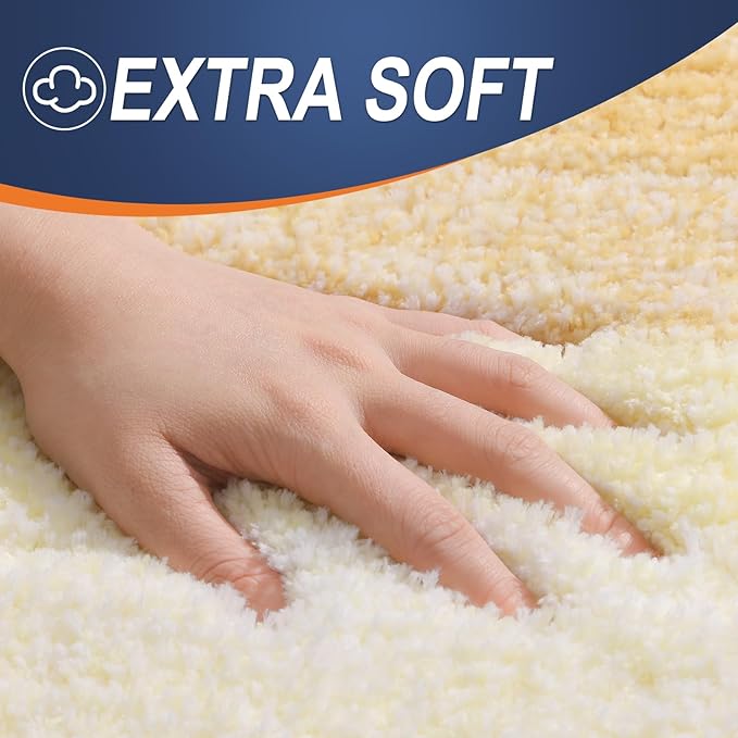 OLANLY Bathroom Rug Set 2 Piece, Soft Absorbent Microfiber Bath Rug Set - Image 2