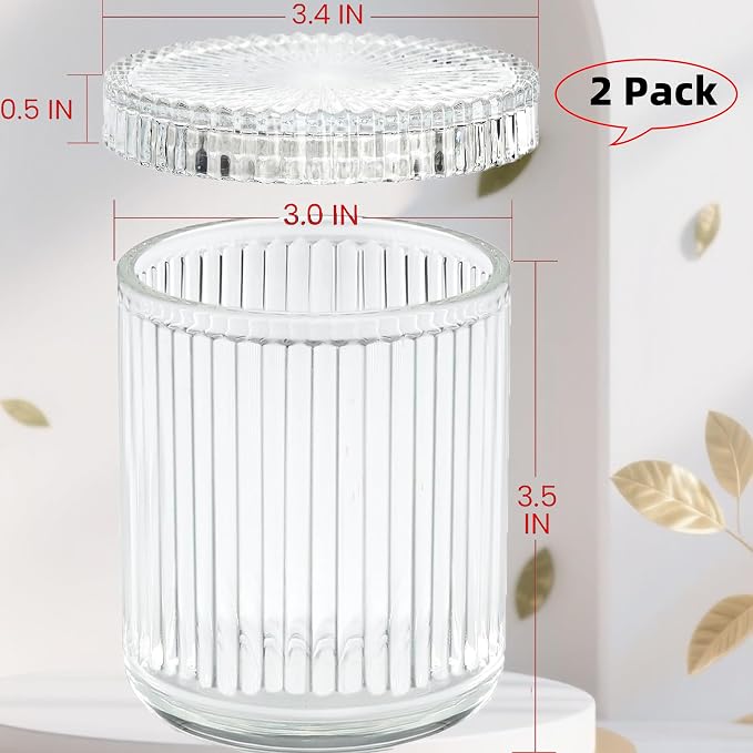2 Pack Glass Qtip Holder Dispenser Set - Image 9
