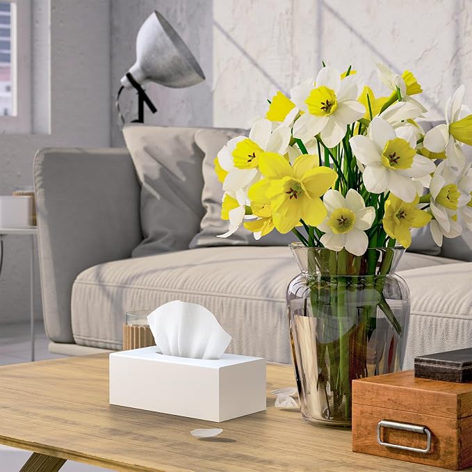 SILUT Tissue Box Cover Rectangle, Tissue Box Holder Decorative, Acrylic Tissue - Image 3