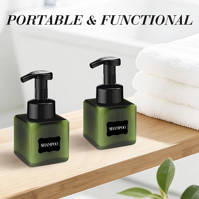8.5 oz Foaming Soap Dispenser Plastic Foaming Pump Bottle, Refillable Dispenser - Image 6