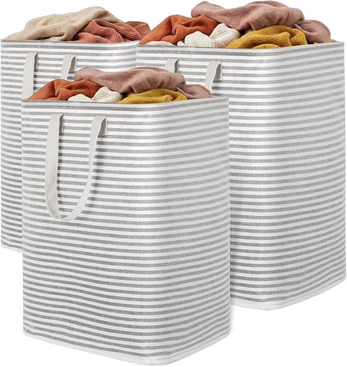 Lifewit 3 Pack Laundry Basket 90L Each, Collapsible Clothes Hamper by Lifewit