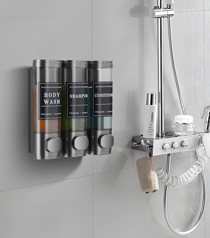 Shower Soap Dispenser Wall Mounted No Drill Shampoo Dispenser - Image 7
