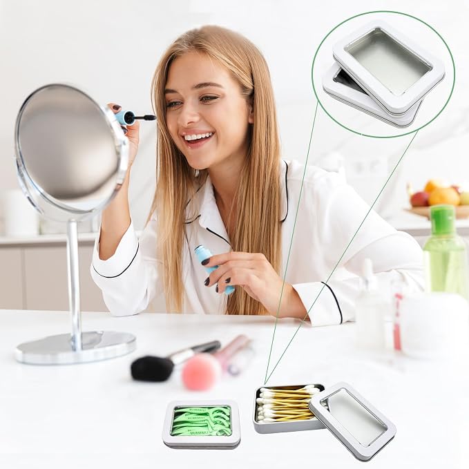 Cotton Swab Holder for Travel, Travel Floss Picks Case - Image 2