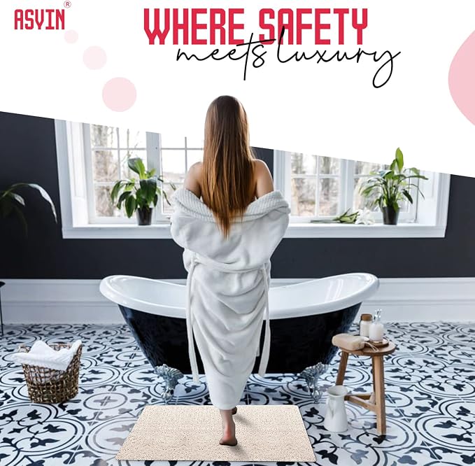 Asvin Soft Textured Bath, Tub Mat, 24x16 Inch, Phthalate Free, Non Slip Comfort - Image 7
