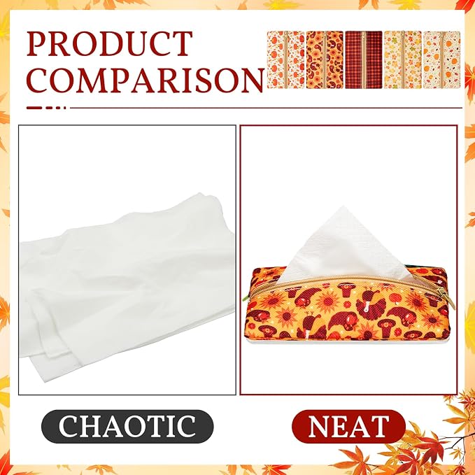Sherr 5 Pieces Tissues Purse Pocket Tissue Holder Reusable Travel Tissue Pouch - Image 4