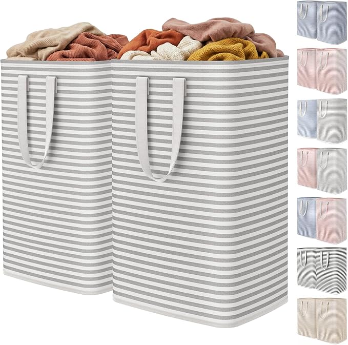 Lifewit 2 Pack Laundry Basket 80L Each, Collapsible Clothes Hamper by Lifewit