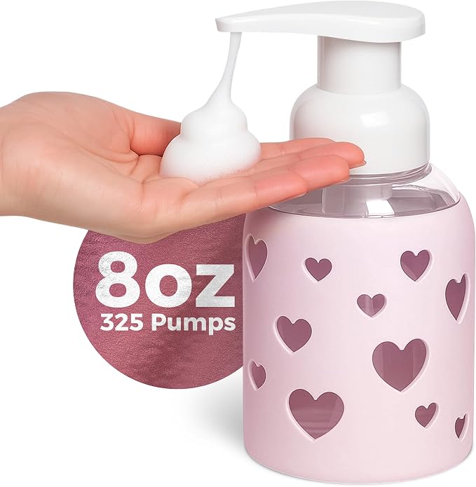SoCal Suds & Company Foaming Hand Soap Dispenser Glass, Liquid Soap Pump by SoCalSudsCompany