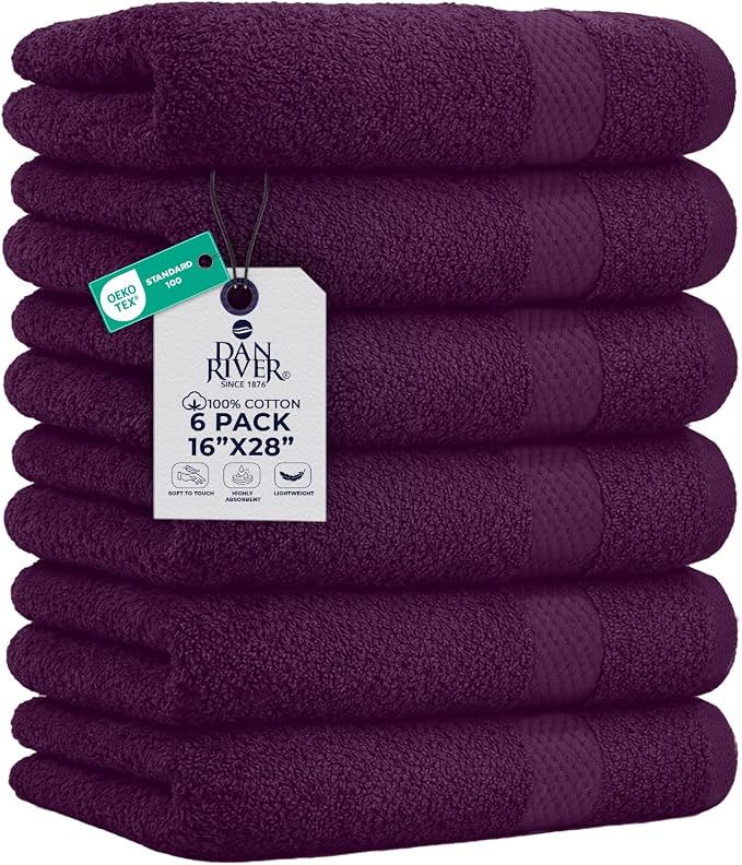DAN RIVER 6-Pack Premium Hand Towels by DanRiver