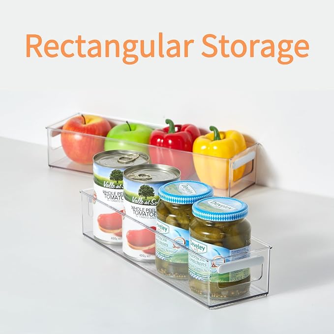 vacane Clear Refrigerator Organizer Bins Plastic Food Storage Fridge Organizer - Image 4