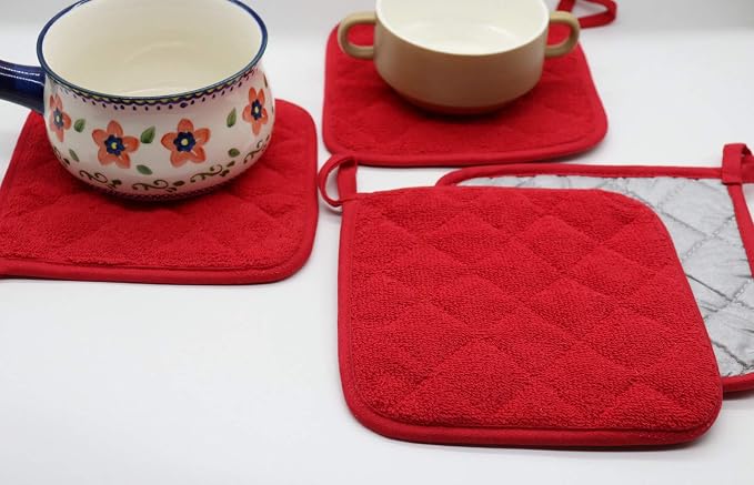 Cotton Pot Holders Cotton Made Machine Washable Heat Resistant Everyday Kitchen - Image 7