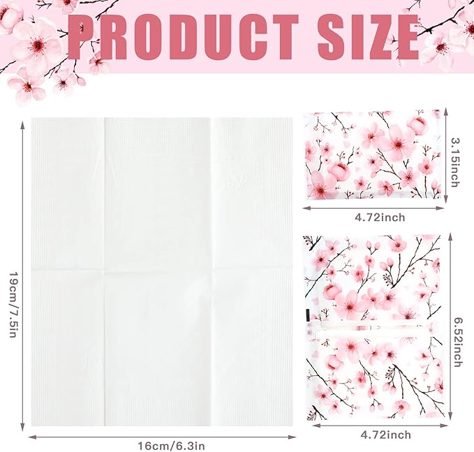 Geyee 50 Packs Tissue Travel Size Facial Paper Napkins Travel Packs Disposable - Image 2
