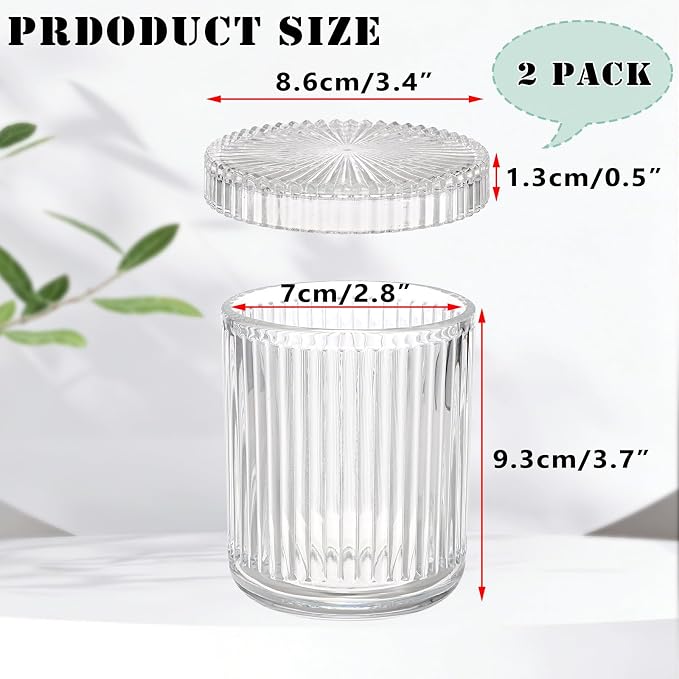 Hipiwe Glass Qtip Holder Dispenser - Image 7
