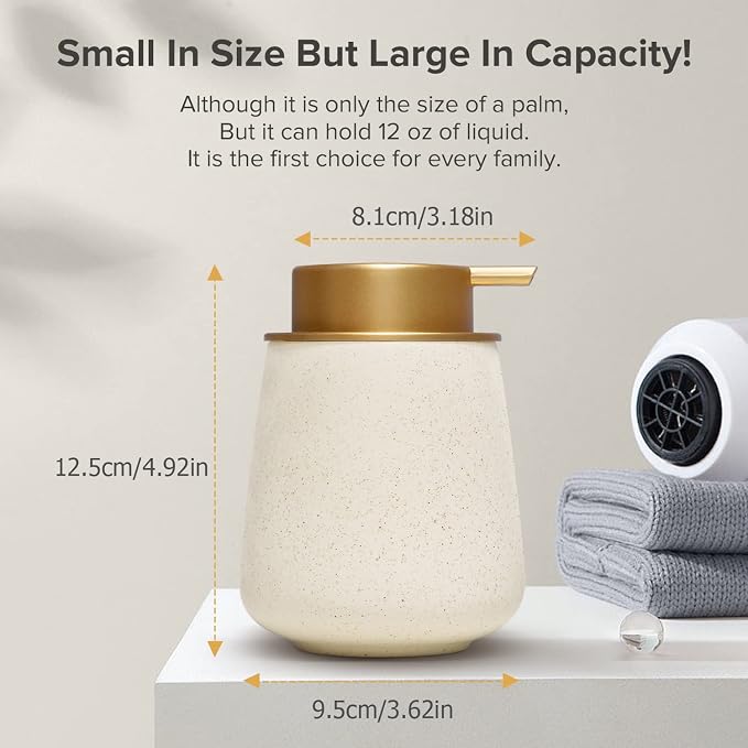 Foaming Soap Dispenser - 12 Oz Ceramic Soap Dispenser - Image 3