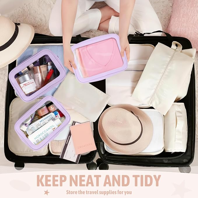 3PCS Clear Toiletry Bag, TSA Approved Travel Pouch - Image 6
